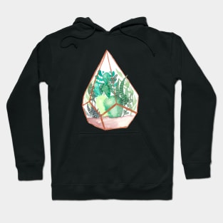 Watercolor Terrarium with copper accents Hoodie